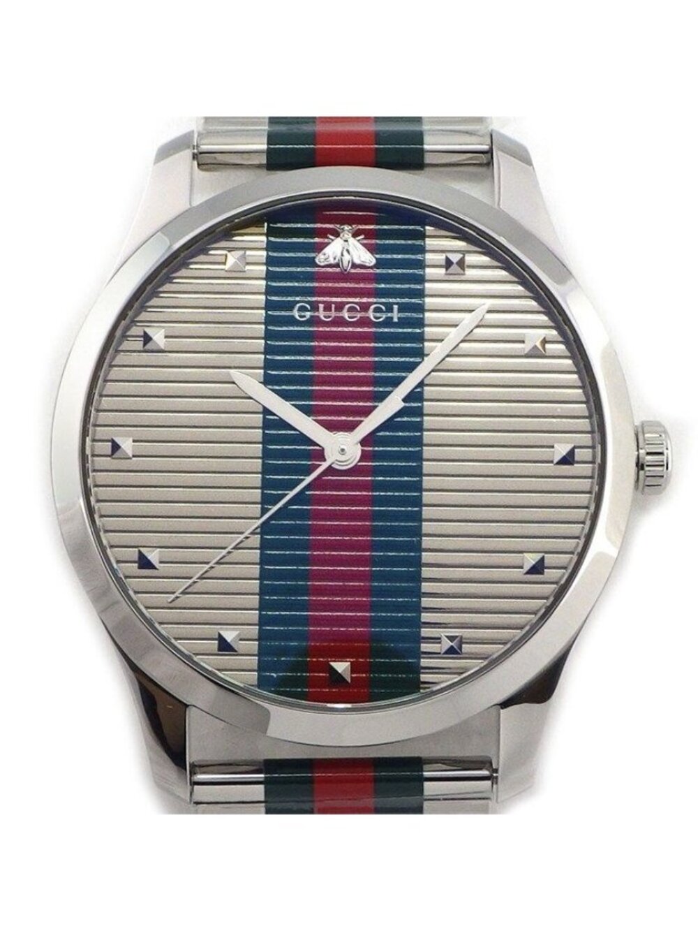 Gucci Watch G-Timeless 126.2 Sherry Line Silver Dial SS Quartz Analog